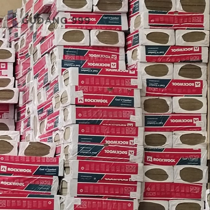 Rockwool / Peredam D40 5cm / Peredam Ruangan / Rokwol / Peredam Suara
