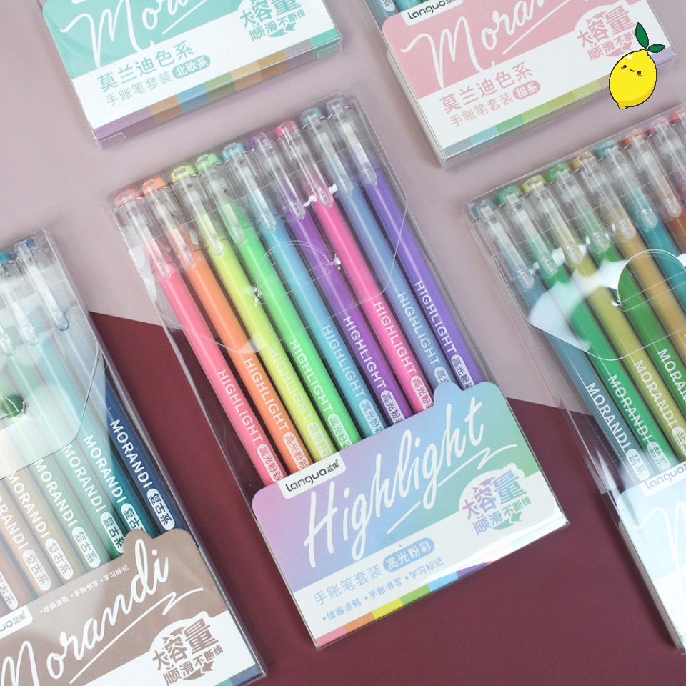

Pulpen Gel Warna Warni Morandi Real Colors Gel Pen Set 9pc