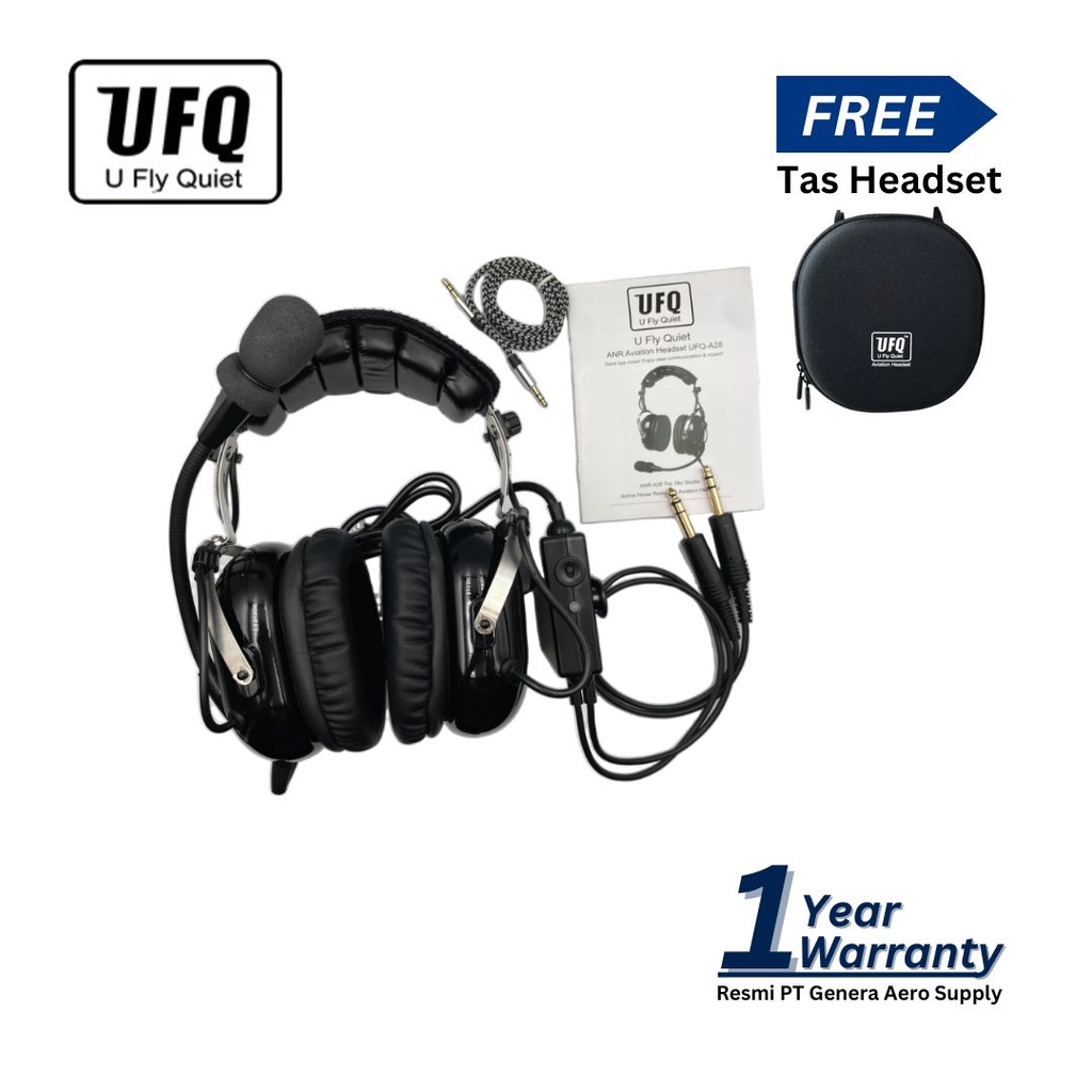 UFQ A28 ANR Aviation Headset