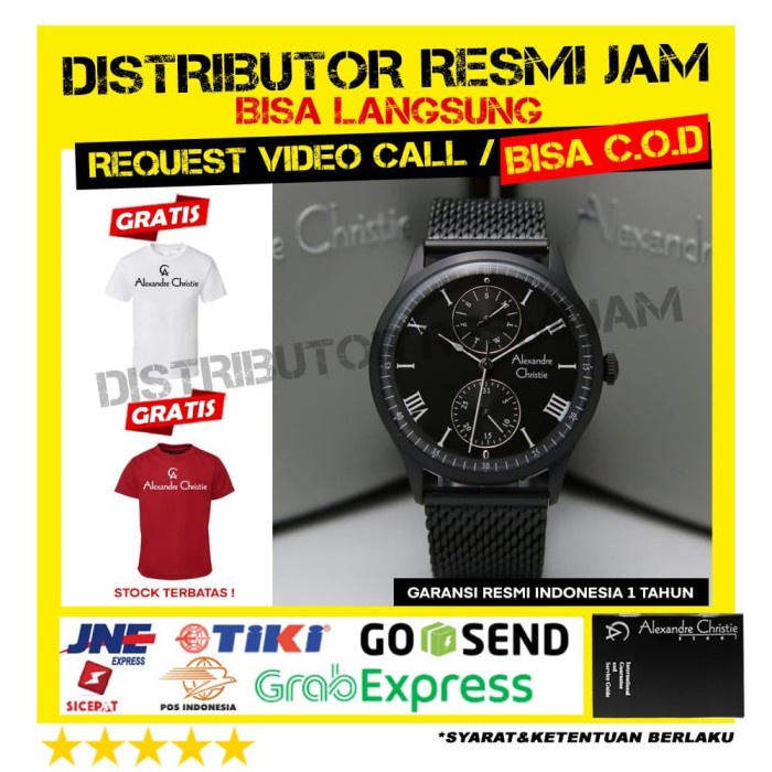 JAM ALEXANDRE CHRISTIE AC 6437 AC6437MF AC6437 GARANSI RESMI 1 TAHUN