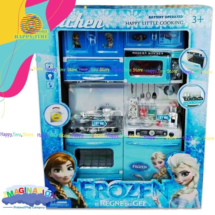 Mainan Anak Masak Masakan Modern Kitchen Set Frozen Anna Dan Elsa Kado