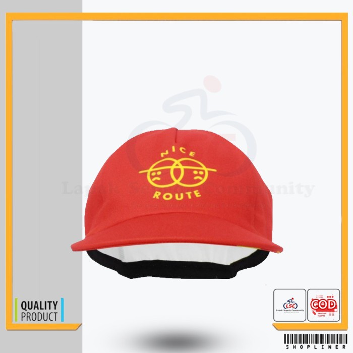 Topi Sepeda Cap MCC Nice Route Cycling Cap Sepeda Roadike Gowes - M