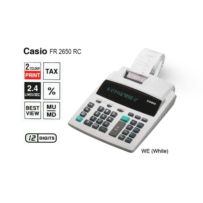 

Casio FR-2650T - Printing Kalkulator Calculator Struk Kertas FR 2650 T
