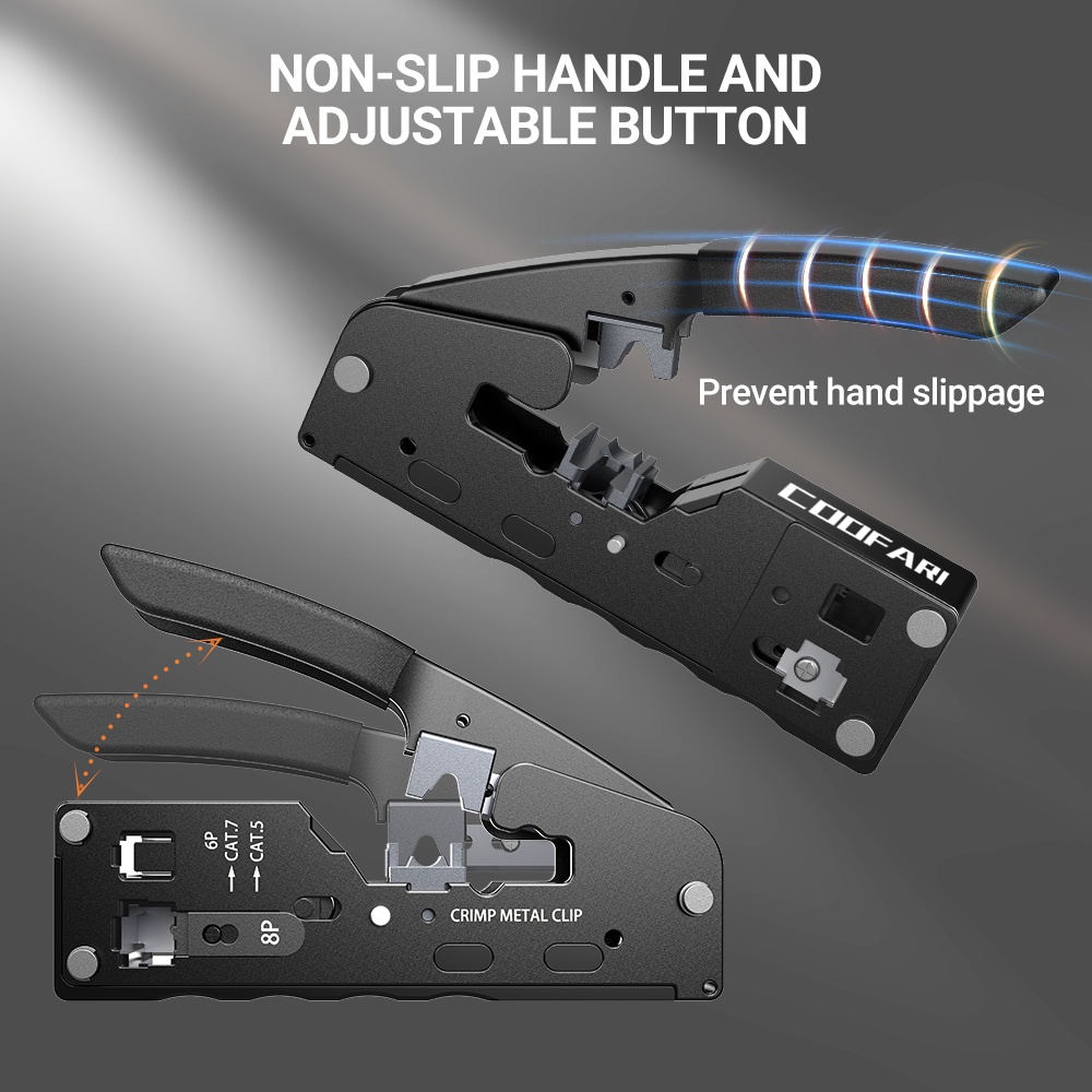 Lyn Alat Crimping Rj45 Alat Crimping Ethernet Pemotong Kawat Crimper Untuk Konektor Cat7 Cat6A Cat6
