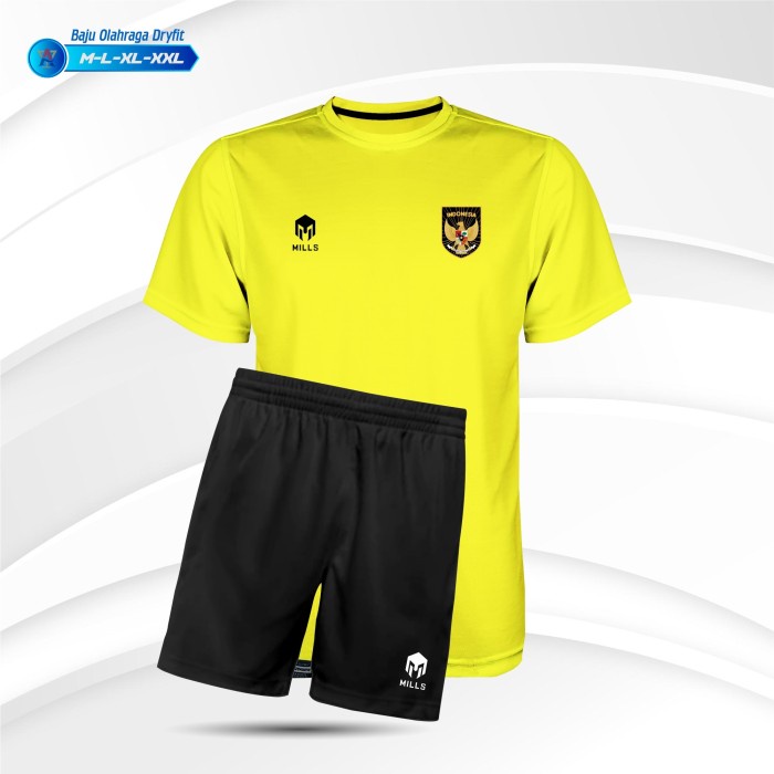 baju futsal setelan celana. - ST-MILLS KUNING, L