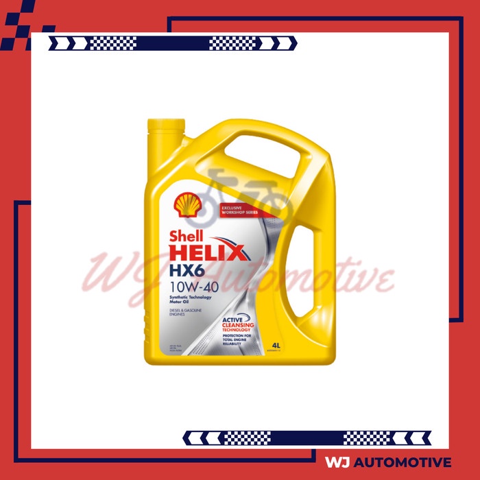 Shell HX6 10W40 4 Liter Oli Mobil Bensin Shell HX 6 10W 40 4Liter