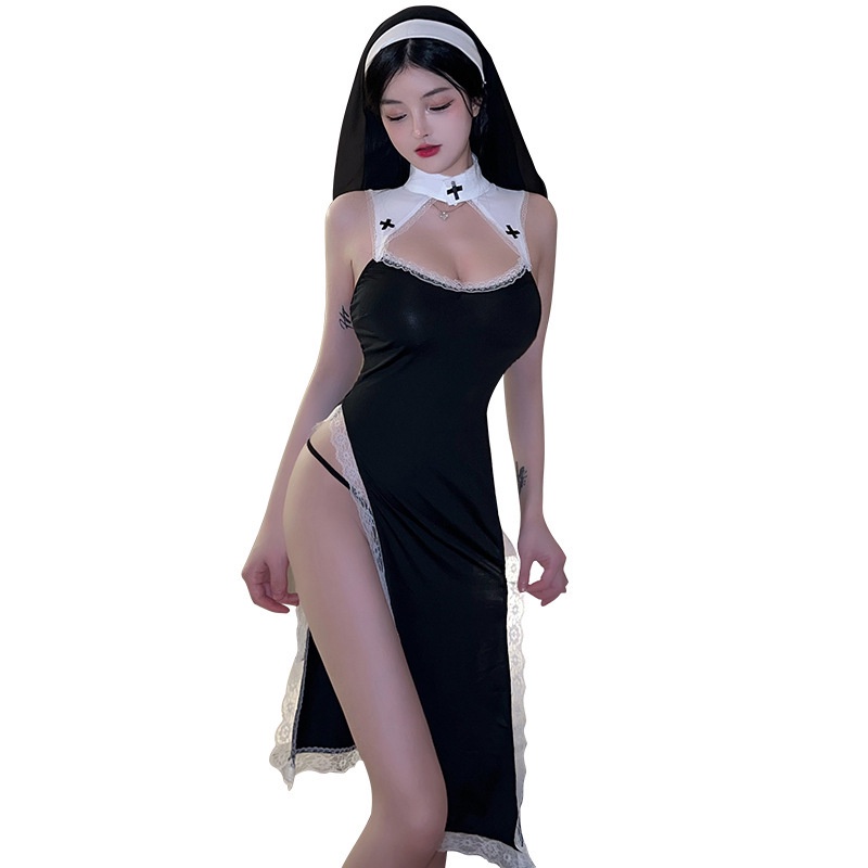 H127 - Link baju lingerie terlengkap dan termurah tema Halloween SUSTER