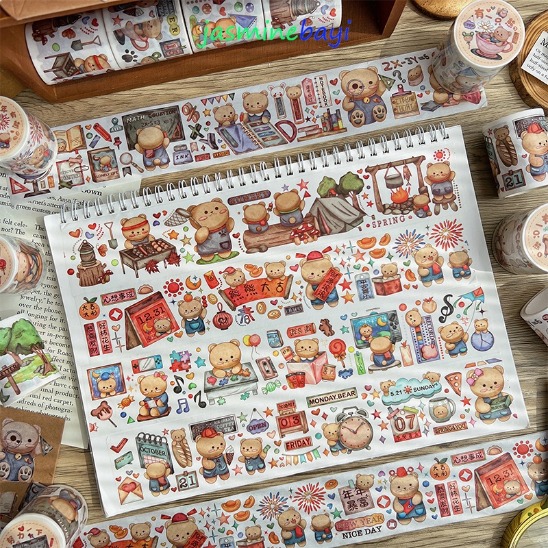 3D Beruang Stiker Tempelan Karakter Lucu Imut-imut