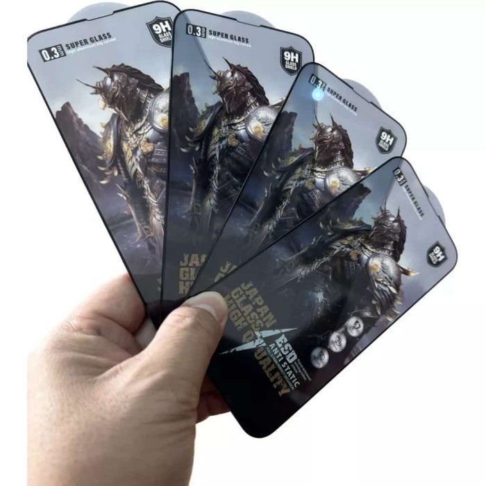 TEMPERED GLASS ESD KACA ANTI STATIC FULL SCREEN LCD 9H HIGH QUALITY SUPER GLASS REDMI Y3/Note 7/Mote