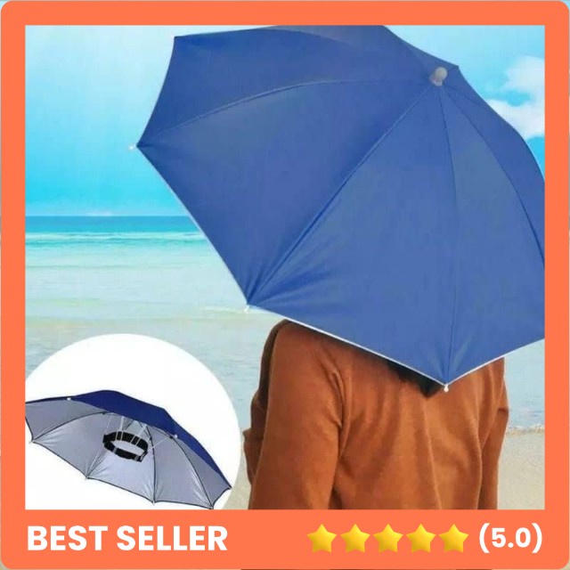 Topi Payung/Payung Kepala / Payung Mancing Diameter 60 cm