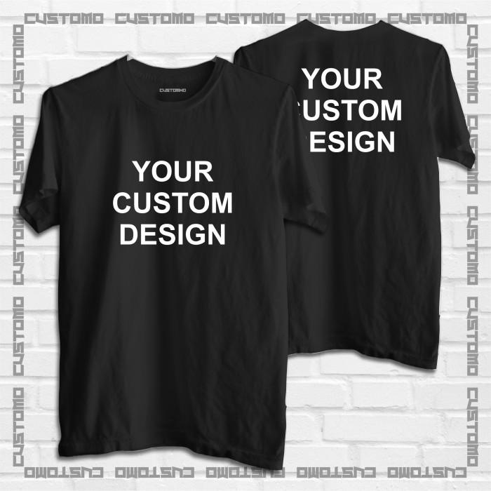 Kaos Sablon Custom Satuan Desain Bebas Suka Suka 30s DTF Premium