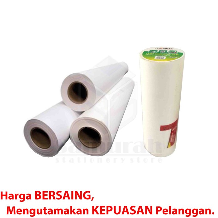 

Laminating Roll Hombo Matte - Glossy Lebar 330 mm / A3 Laminasi Panas - Matte Doff