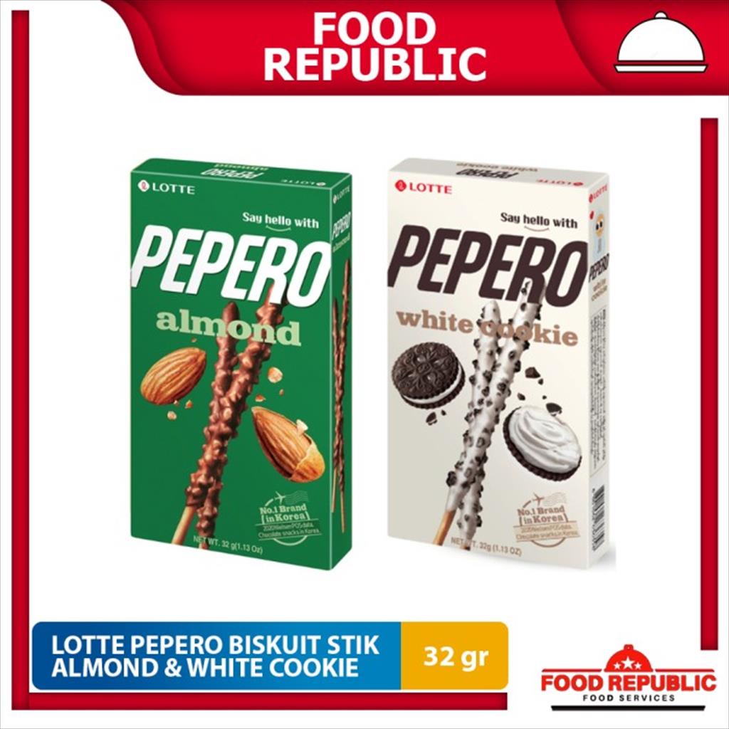 

Lotte Pepero Biskuit Stik Cokelat 32gr Dengan Rasa Almond White Cookie