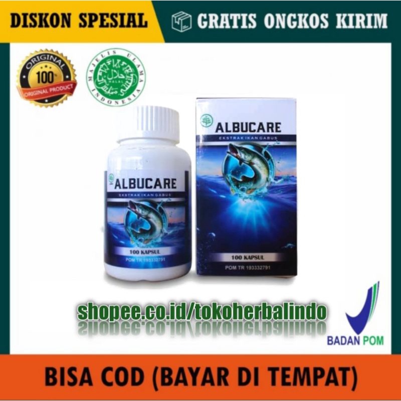 Albucare Kapsul Ekstrak Ikan Gabus Asli Original Albumin Herbal 100% Manjur