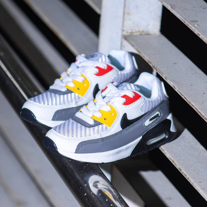 Sepatu ANAK N1KE AIR MAX 90 KIDS ORIGINAL WHITE BLACK GREY YELLOW RED