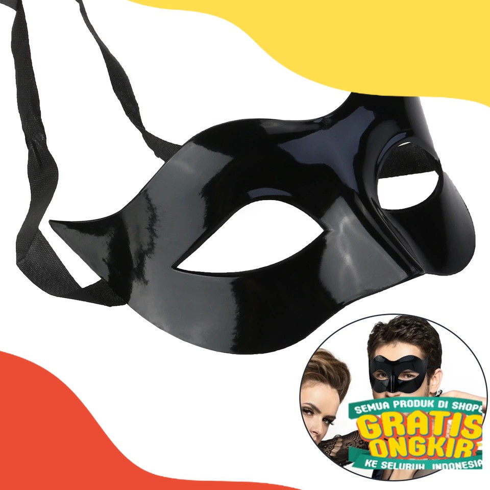Topeng Pesta Party Mask Topeng Pria Halloween Topeng Wanita - Polos/ paling seram