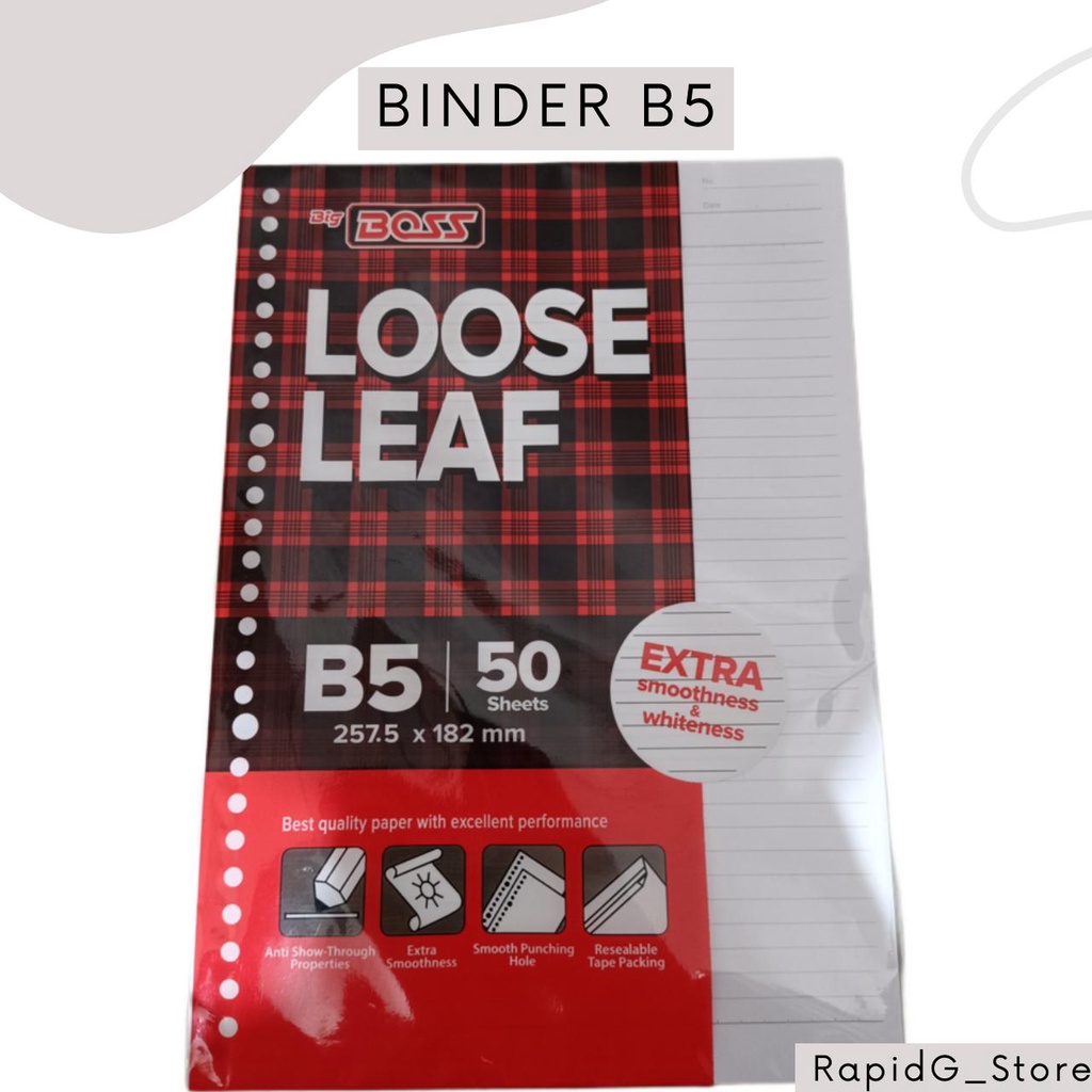 

Loose Leaf Binder B5 Isi Ulang Big Boss 50 Lembar