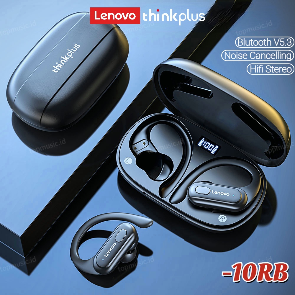 Lenovo Thinkplus XT60 Headset Bluetooth 5.3 Sport Earphone 100% Original LED HIFI 9D Bass TWS Dengan