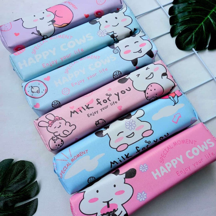 

Ecer Kotak Pensil Mini Tempat Pensil Motif Sapi Karakter Lucu Unik