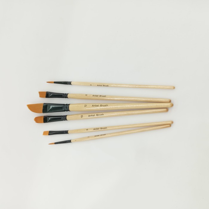 

Kuas Gambar Set 6 Jenis Sikat/Brush Kuas Cat Air Cat Minyak Lukis