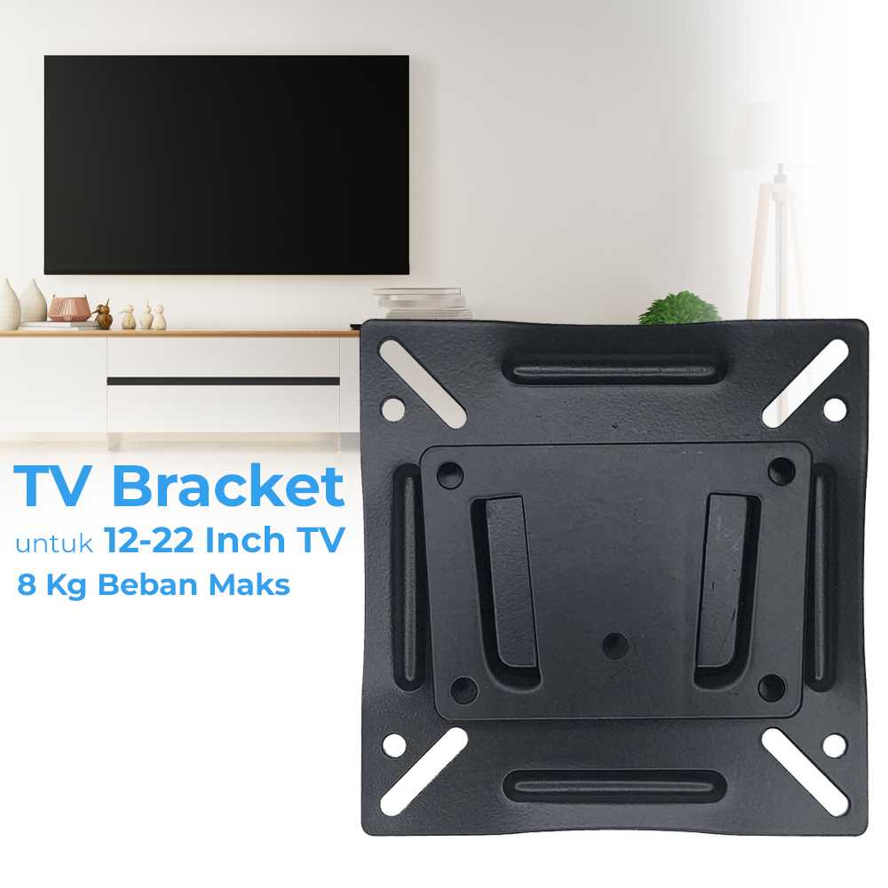 Bracket TV Wall Mount VESA 100 x 100 for 12-22 Inch TV - Bracket Tempat Meletakkan Tv -  Bracket Tem
