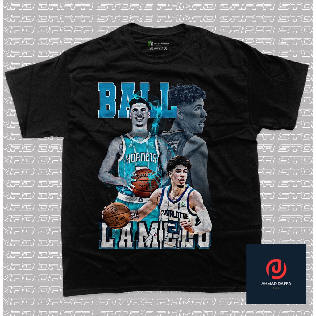 NBA - LaMelo Hornets 7 T-Shirt - Baju - Kaos - Baju Kaos Basket Vintage - Cotton Combed 24s