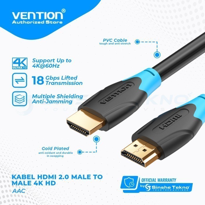 Vention Kabel HDMI 2M AAC Male to Male - AAC