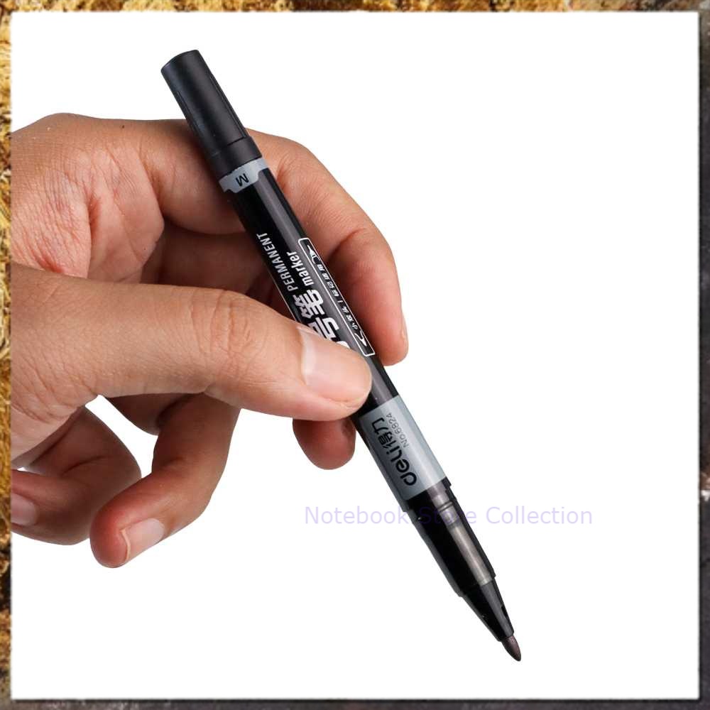 

Notebook Store Collection Pena Permanen Dual Head Tip Marker Pens Waterproof