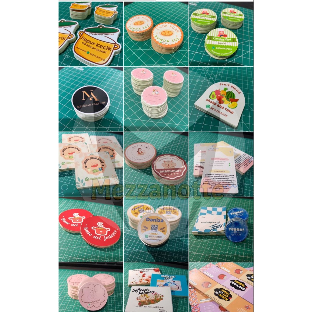 

Cetak Stiker (TANPA MINIMAL ORDER) Label Kemasan Print dan Cutting Bahan Stiker Kromo ukuran A3