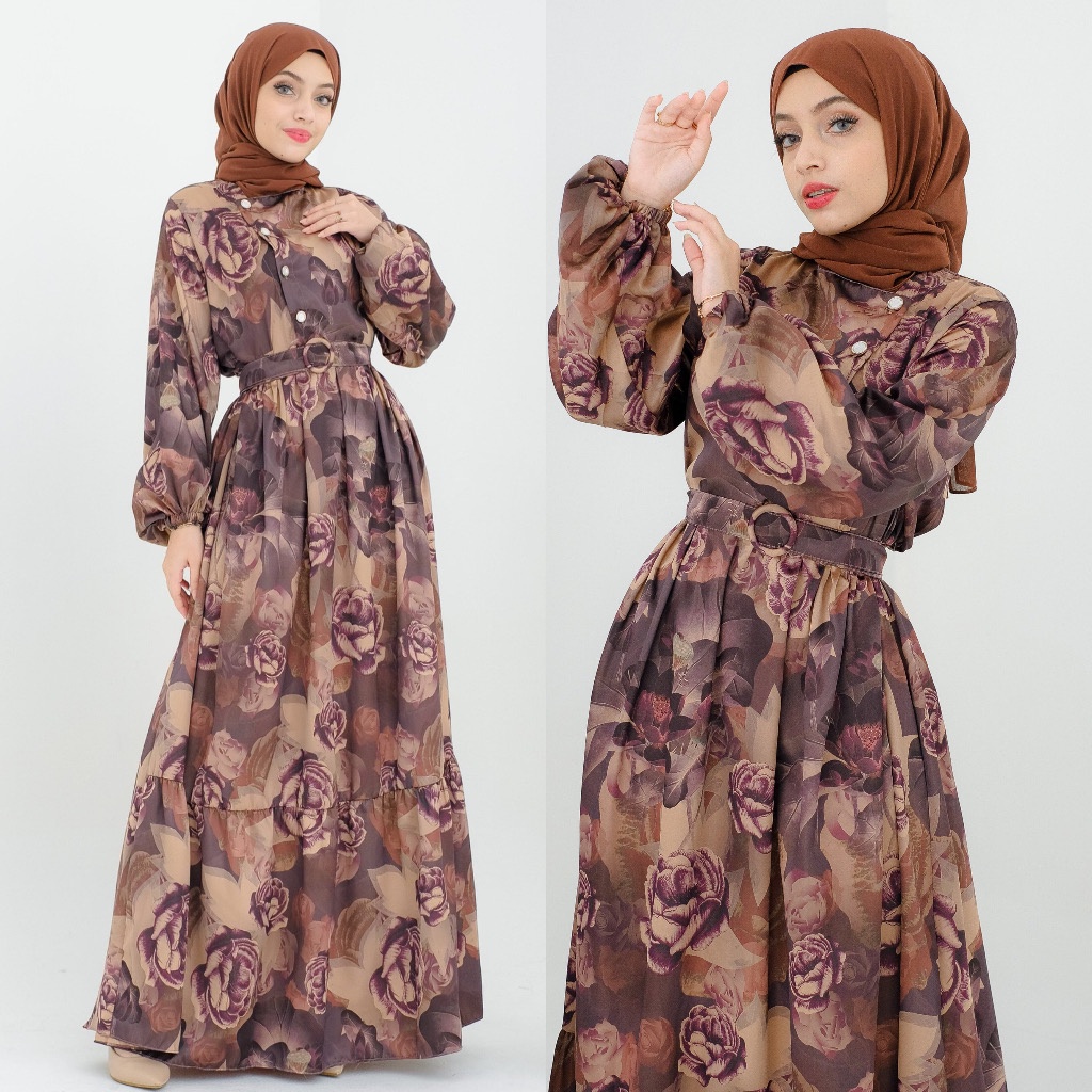 FEM229 Dress Gamis Muslim Jumbo Maia Armani Silk Premium