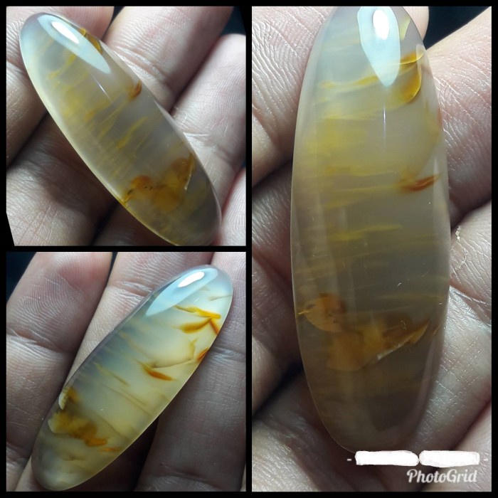 Natural Batu Akik Pandan Semu Kapas Nanas Sutra Merah Lumut Oli Antik4