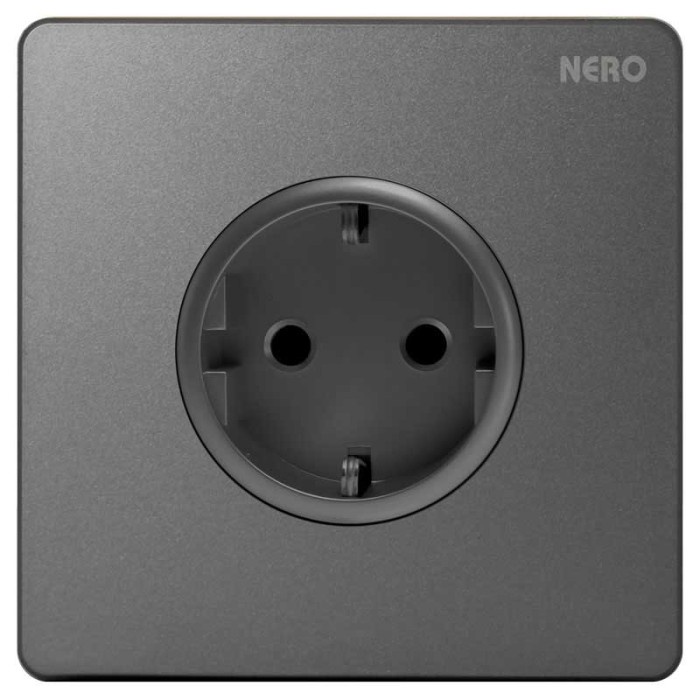 Nero Stop Kontak CASA X2 - 1 Gang Schuko Socket - Casa X216VG