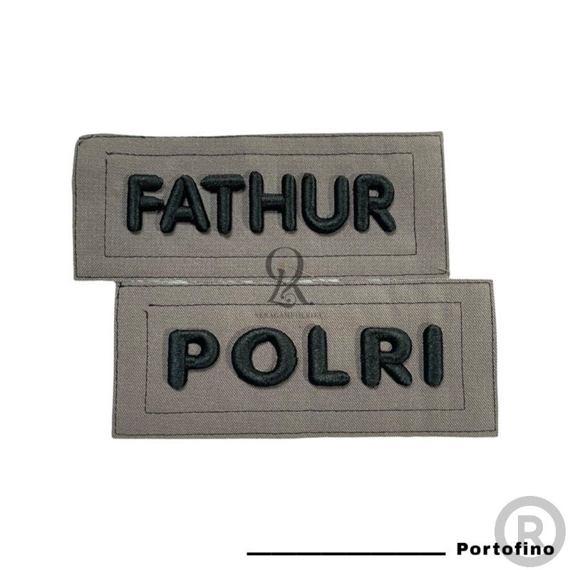 Bordir NAMA POLRI TIMBUL Bordir Nama Custom Nama Dada