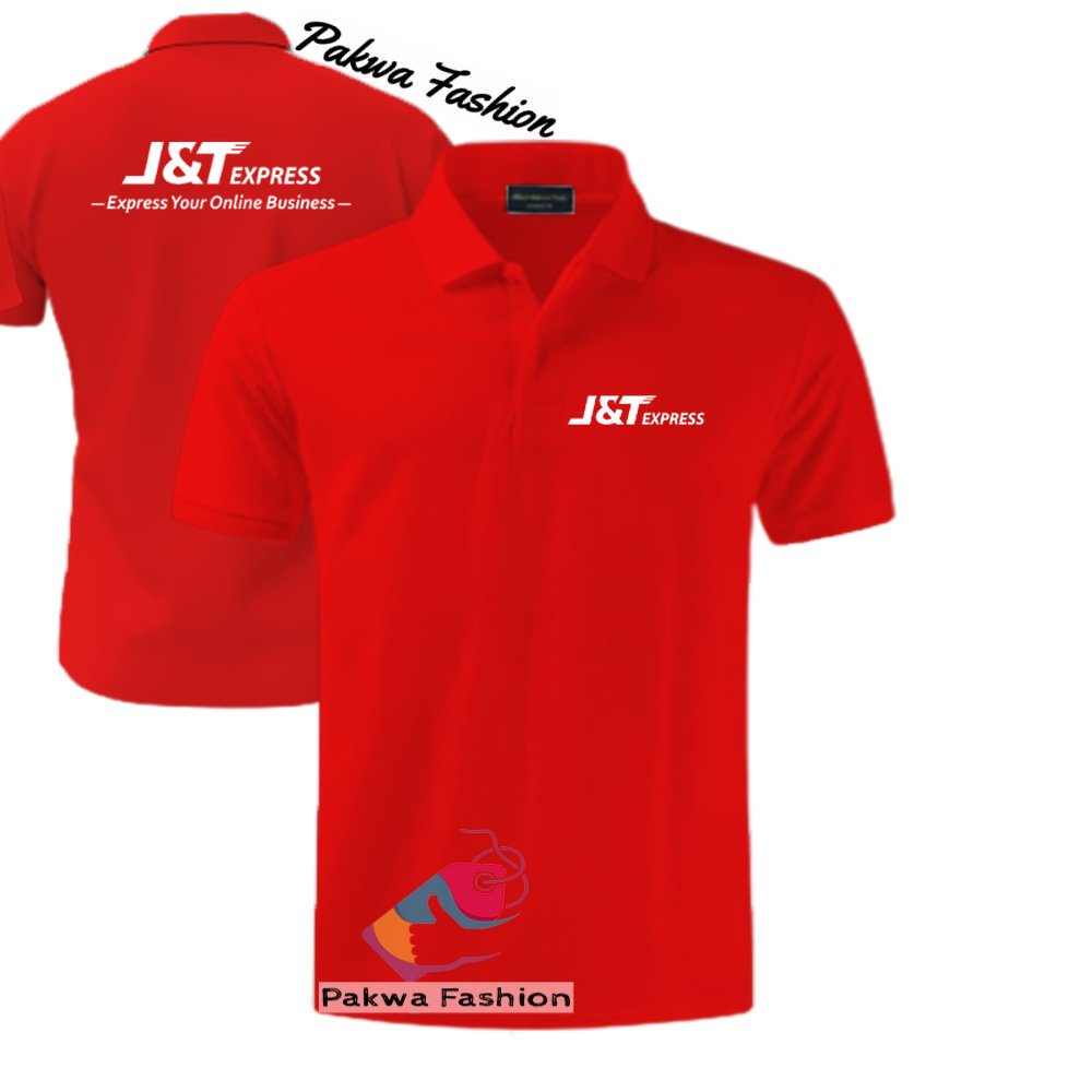 kaos Poloshirt JNT-Express Premium Distro Baju Seragam Kantor Pria Wanita Terbaru Kekinian