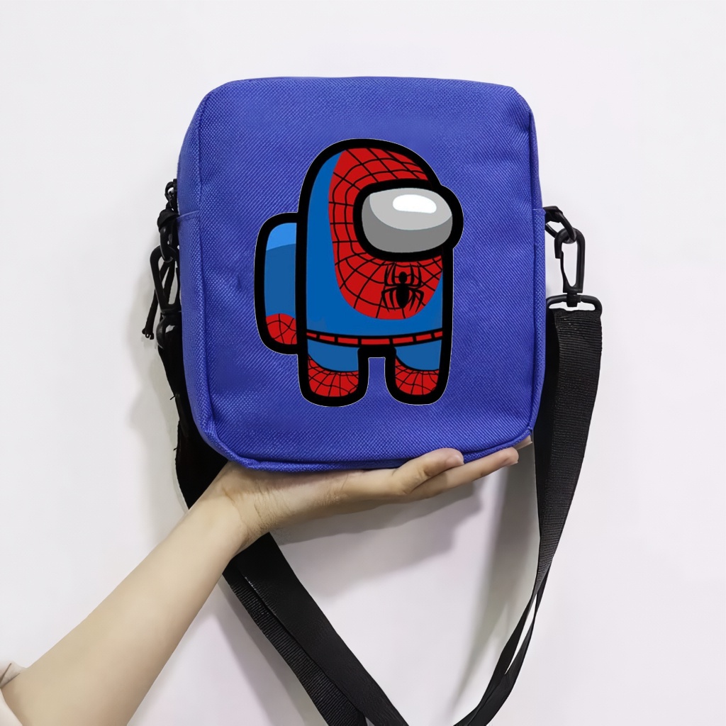 Tas Selempang Motif Spiderman - Among Us Anak Tas Slingbag Anak Laki Laki