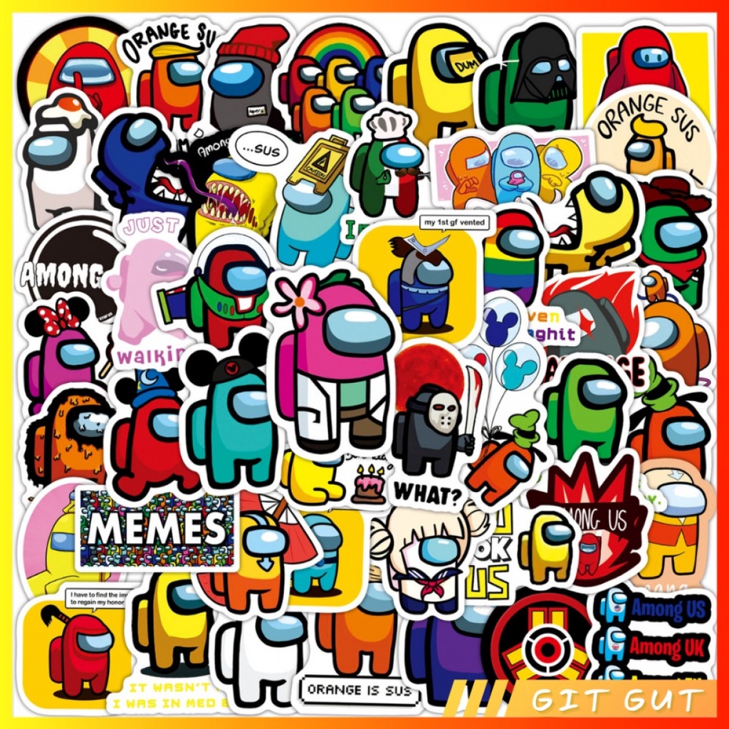 

Sticker Pack Stiker Vinyl 50 pcs Among Us