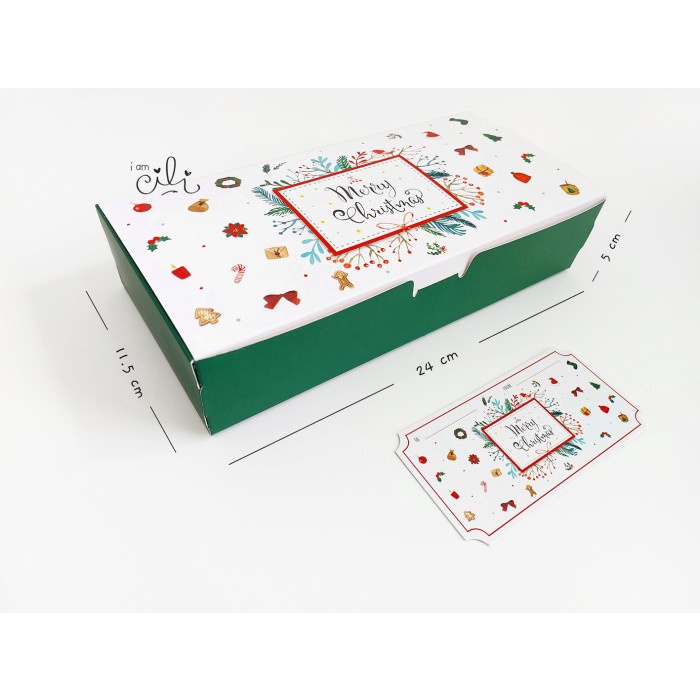 

kotak / box / dus / kotak kue kado natal 24 x 11.5 x 5 per 10 pcs