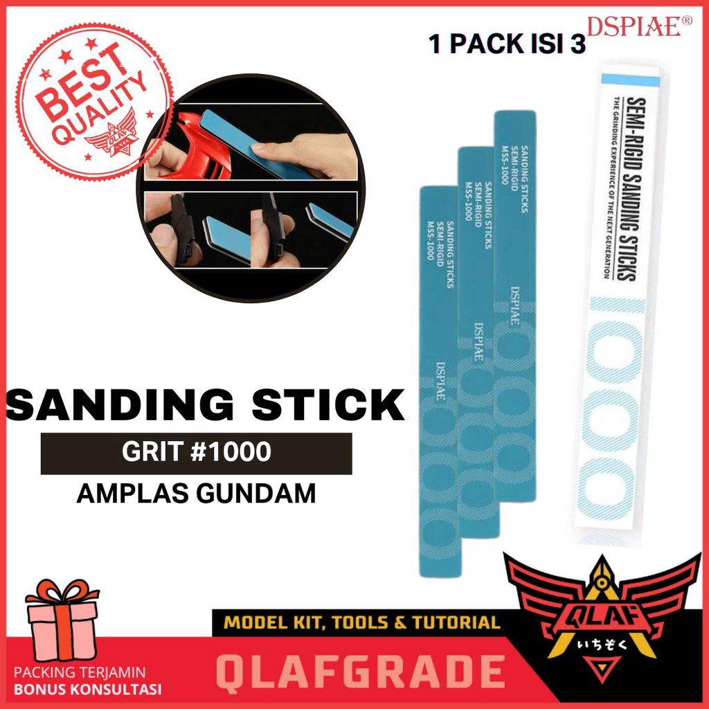 Sanding stick 1000 isi 3pcs MSS-1000 Semi-Rigid Sanding Sticks dspiae