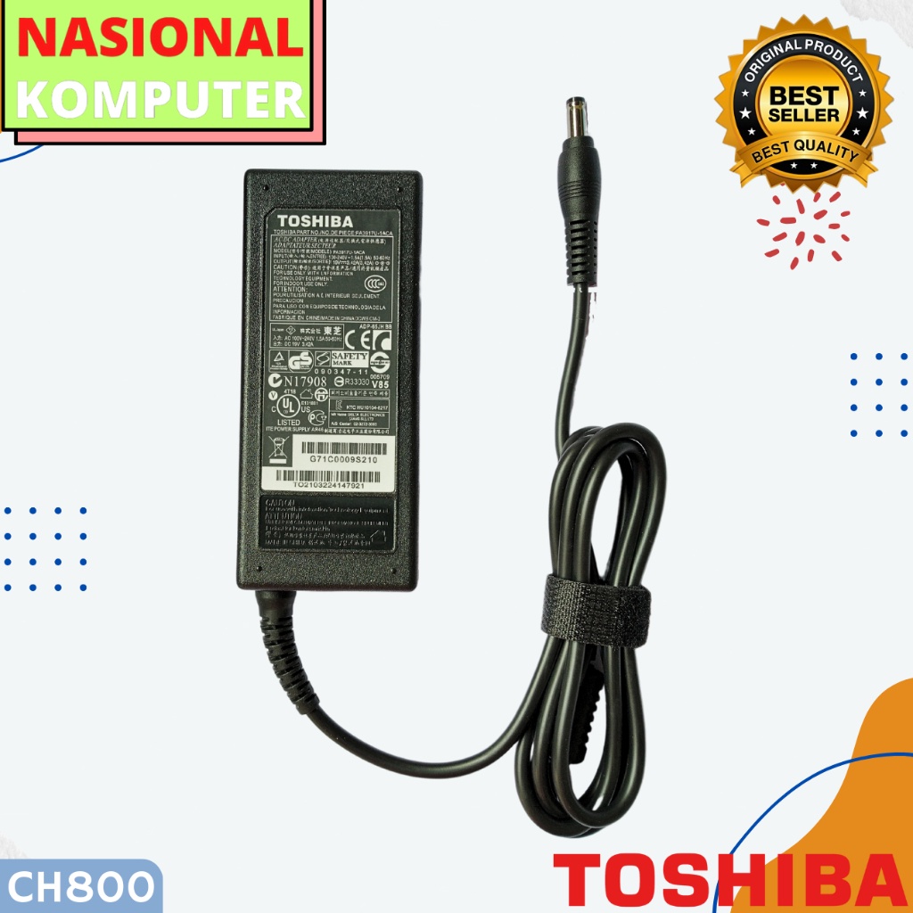Adaptor Charger Laptop Toshiba dynabook R732 R734 R731 R730 R741 65W