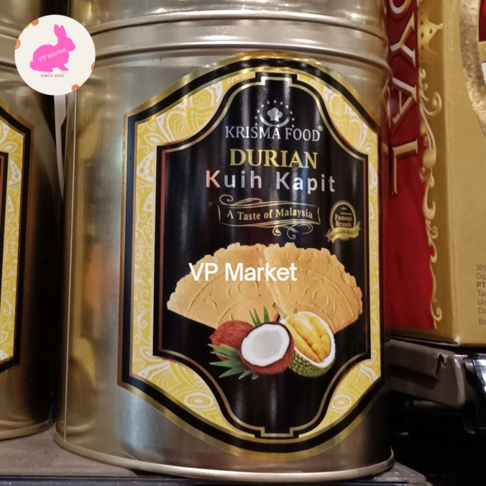 

Krisma Food Kuih Kapit Durian 400g | Kue Kapit Rasa Durian
