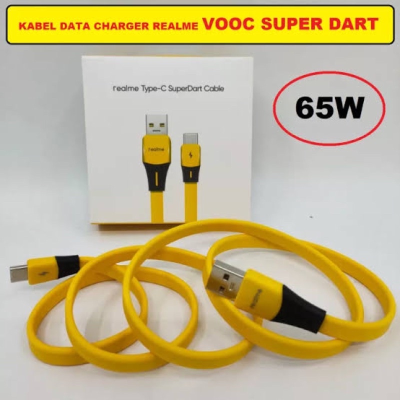 KABEL DATA REALME SUPER DART VOOC MICRO USB/ TYPE C 65W 30W CABLE REALME SUPERDART realme X50/X2 Pro