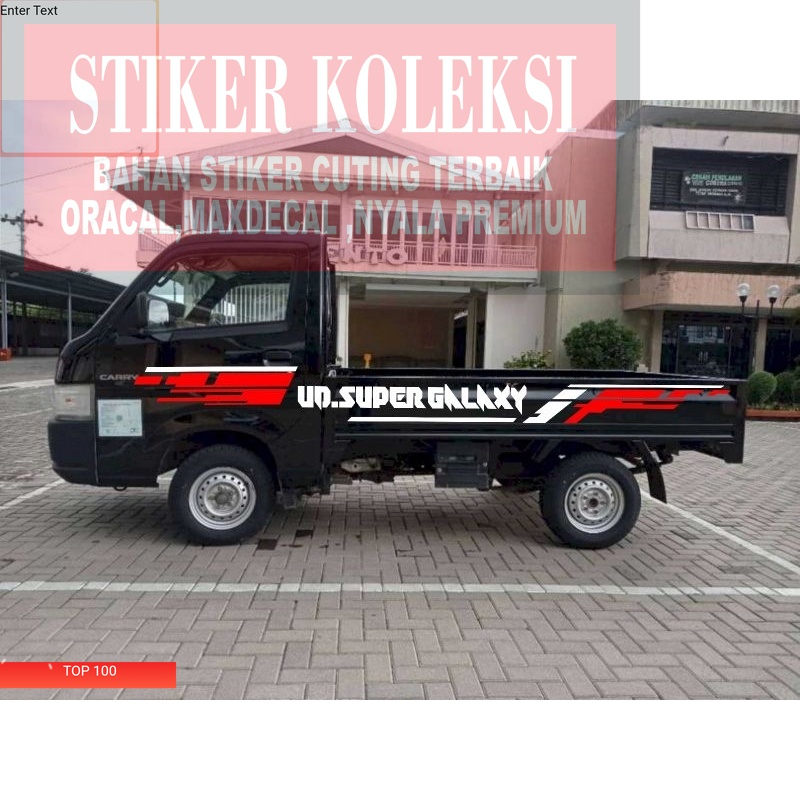 stiker cuting 0001 cutting sticker mobil pick up new carry desain bisa custom nama suka suka