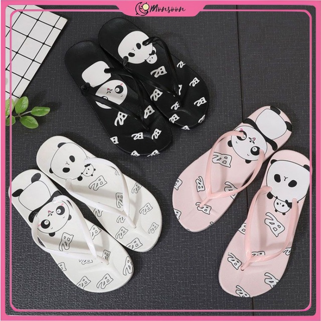 MONSOON - D5018 Sandal Rumah Wanita / Sandal Jepit Motif Panda / Sandal Jepit Wanita