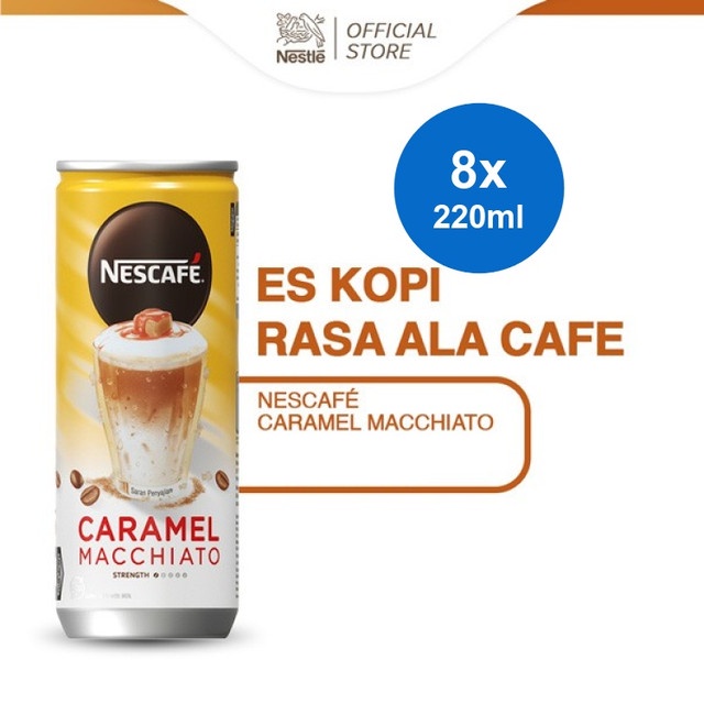 

NESCAFE Kopi Minuman Kaleng Caramel 220 mL x 8