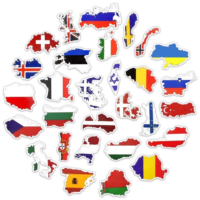 

✨V.NLN✨ -TERBARU Stiker Koper Bendera Negara Dunia 50 Pcs - A 50 Pcs