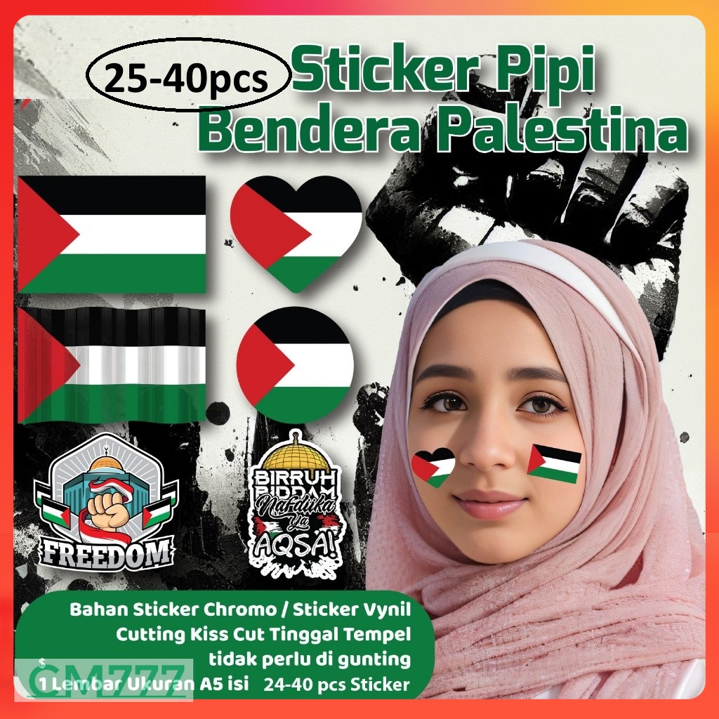 

Stiker Pipi Palestina 24-40pcs