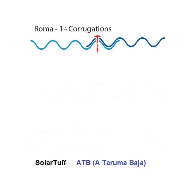 SolarTuff - Atap transparan Gelombang Roma dan Greca - GRECA, 2 MTR