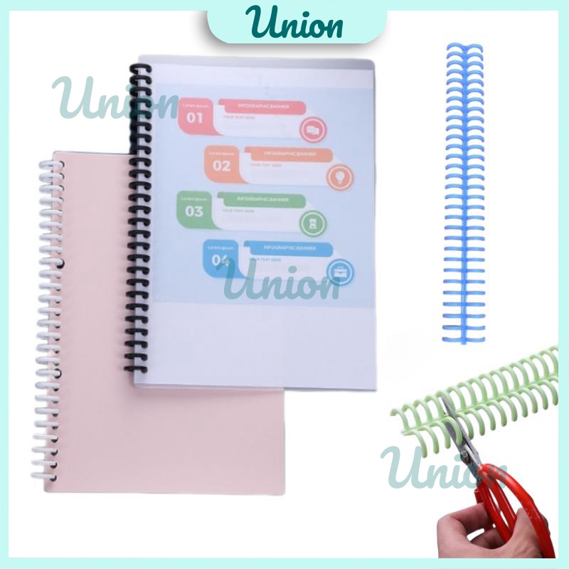 

UM Ring Binder Plastik Diy 30 Lubang / Diy Plastik Binder Binding Strip / Buku Cincin Pengikat Kertas Buku Tempel Buku Album