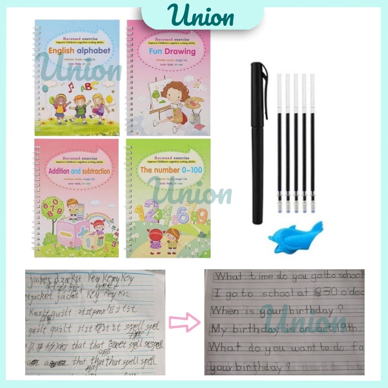 

UM Buku Belajar Menulis Anak Practice / Buku Pintar Belajar Menulis Membaca Latihan Paud / Writing Copy Book Magic Book 3D Anak Tk Buku