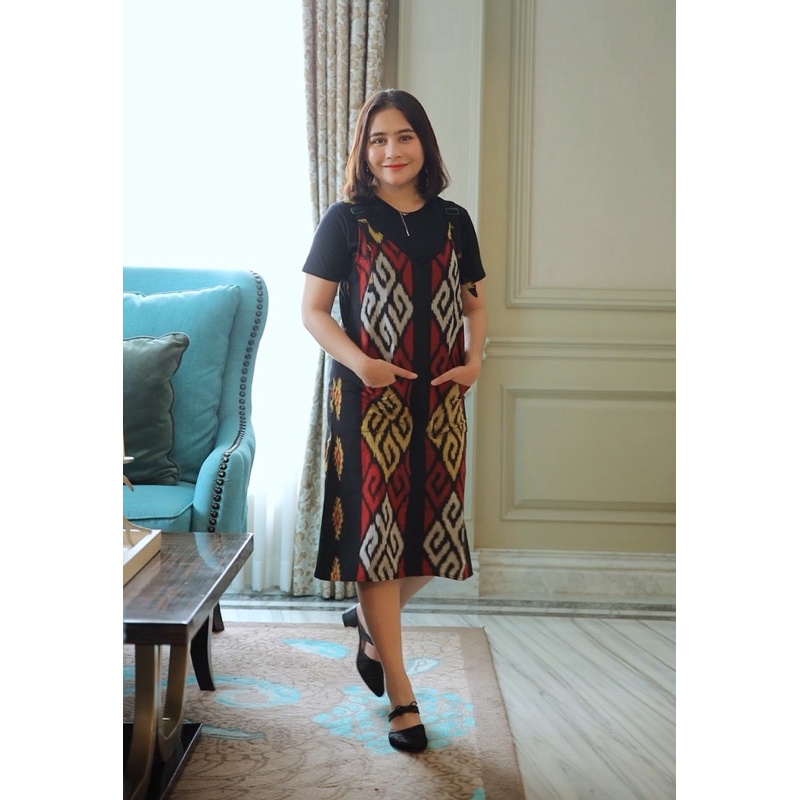 Nuna Overall Ethnic Songket Original - Outer wanita Gayamu, Budayamu,Elegan dan Feminin Kualitas Tin